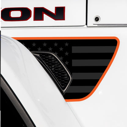 Premium Fender Vent Decal Set | Black Flag - fits Wrangler JL & Gladiator JT