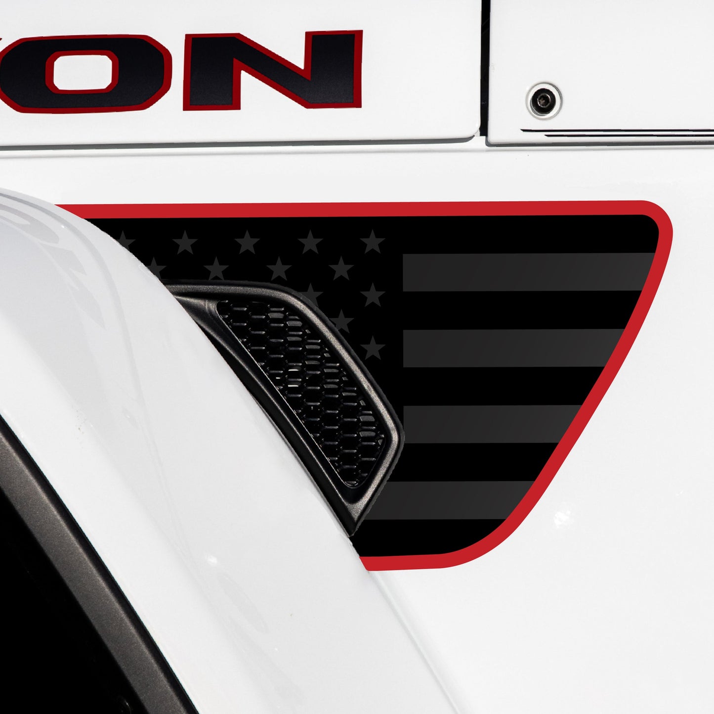 Premium Fender Vent Decal Set | Black Flag - fits Wrangler JL & Gladiator JT