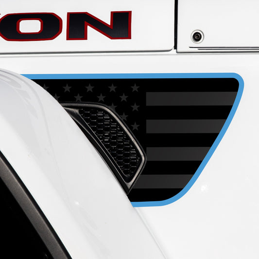 Premium Fender Vent Decal Set | Black Flag - fits Wrangler JL & Gladiator JT