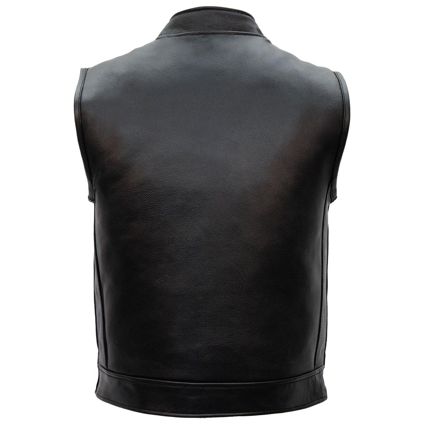 Hot Leathers VSM1057 Men’s Black 'Mexican Blanket' Motorcycle Club Style Conceal and Carry Leather Biker Vest