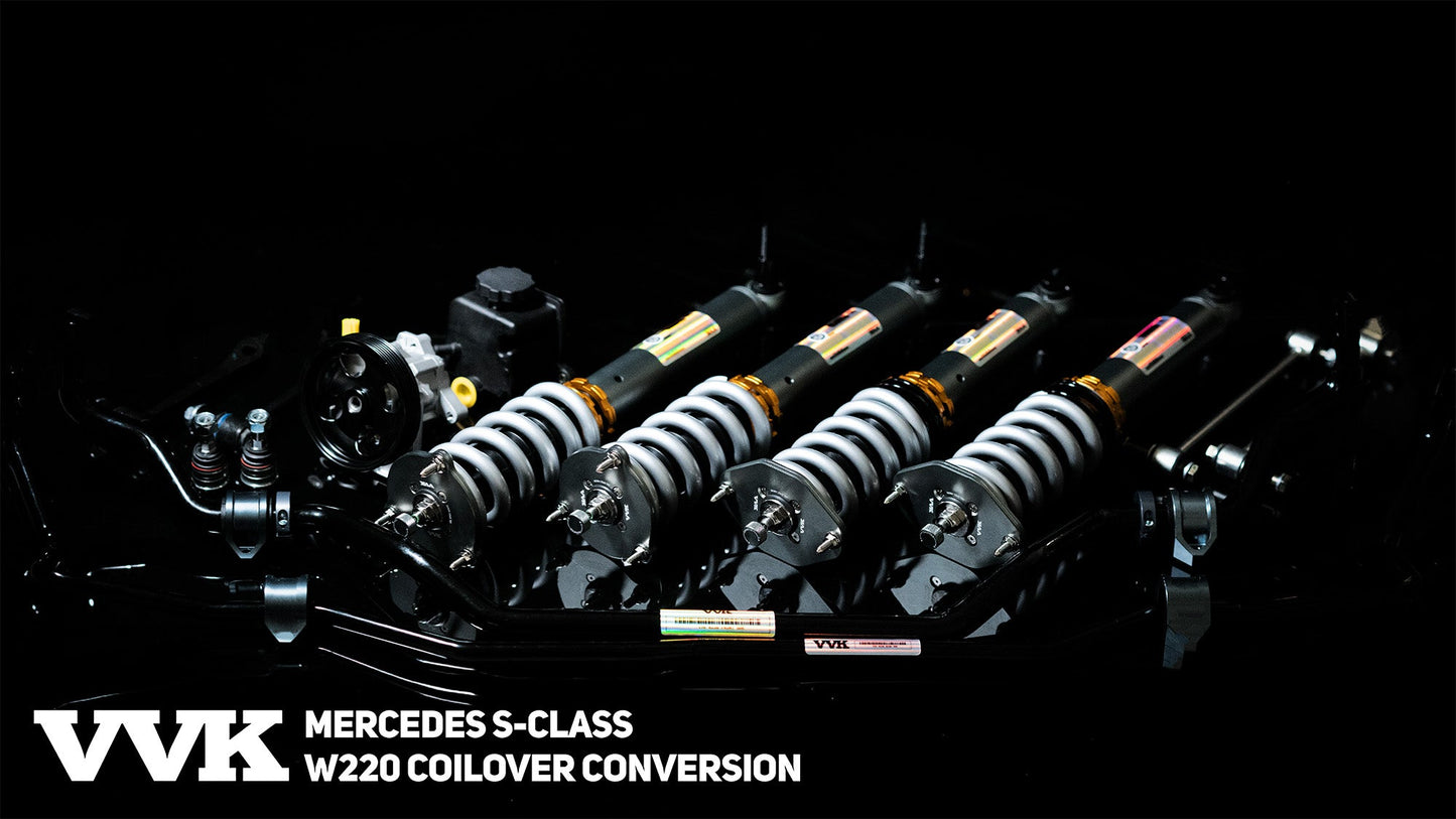 Mercedes S-Class W220 Coilover Conversion Kit with Sway Bars and Power Steering (S280, S320, S320 CDI, S400 CDI, S350, S430, S500, S600, S55, S63, S65)