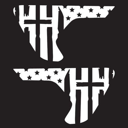 One Nation Cross Vent Decals