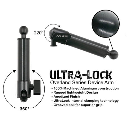 Ultra-Lock Aluminum Adjustable Arm For Overland Series Device Mounts