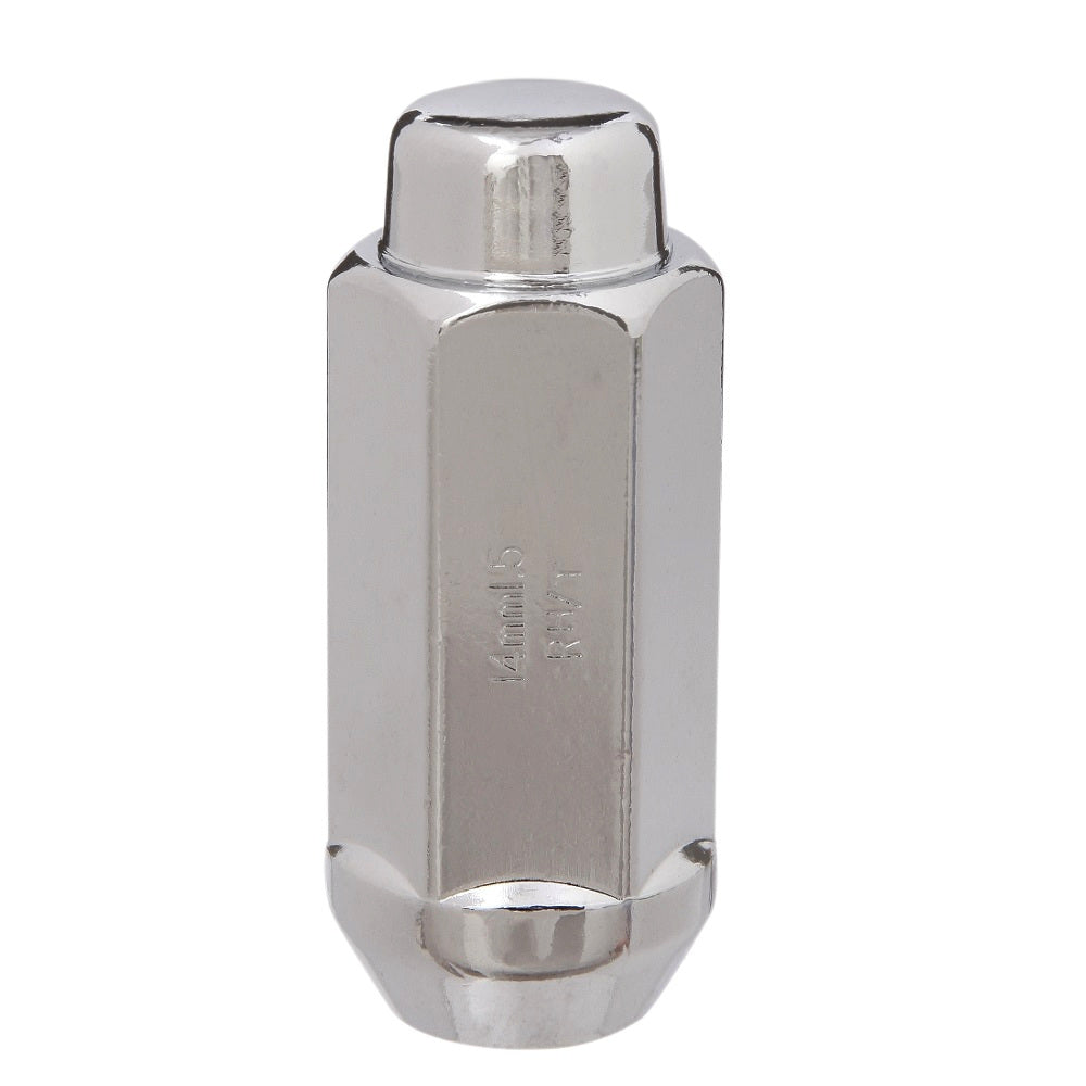 14x2.0 Bulge Acorn Lug Nuts 13/16" Hex 1.90" 2 PCS Chrome - West Coast Wheel Accessories W1342L