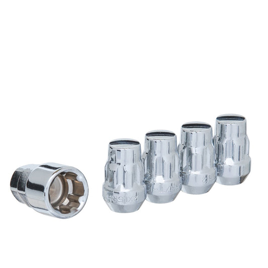 1/2" Bulge Acorn 1.38" Lock Set Chrome - West Coast Wheel Accessories W2012L