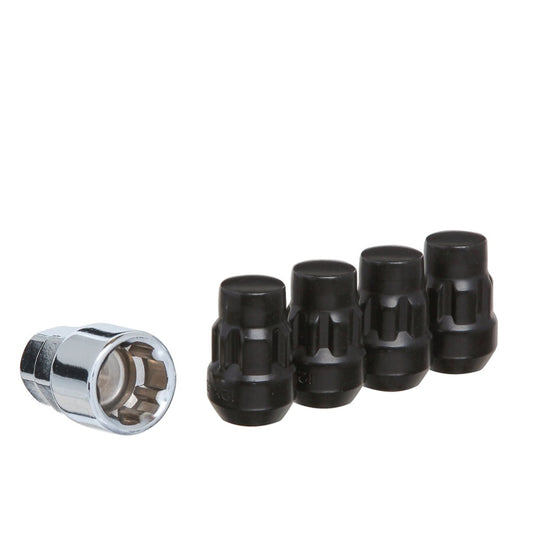 1/2" Bulge Acorn 1.38" Lock Set Black - West Coast Wheel Accessories W2012LB