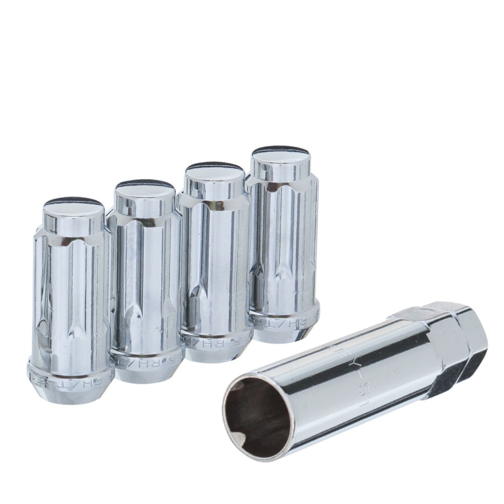 12x1.75 Bulge Acorn SD 1.9" Lock Set Chrome - West Coast Wheel Accessories W2175LM-SD