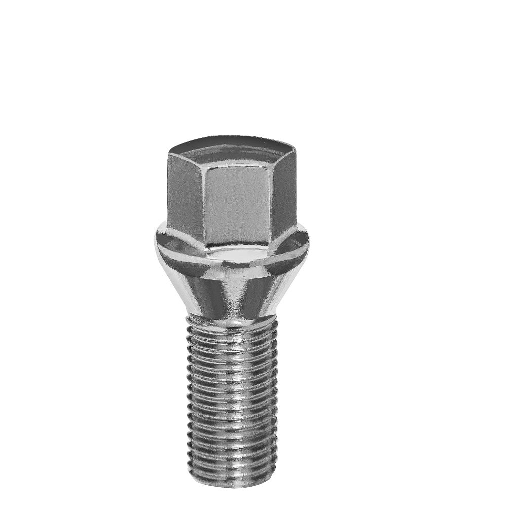 1/2" Conical Lug Bolt 17mm Hex 27mm Chrome - West Coast Wheel Accessories W2712CBH