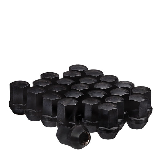 14x1.5 OE Style Lug Nut 7/8" Hex 1.53" 6 Lug Install Kit Black Fits Chevy GM - West Coast Wheel Accessories W5614LSB