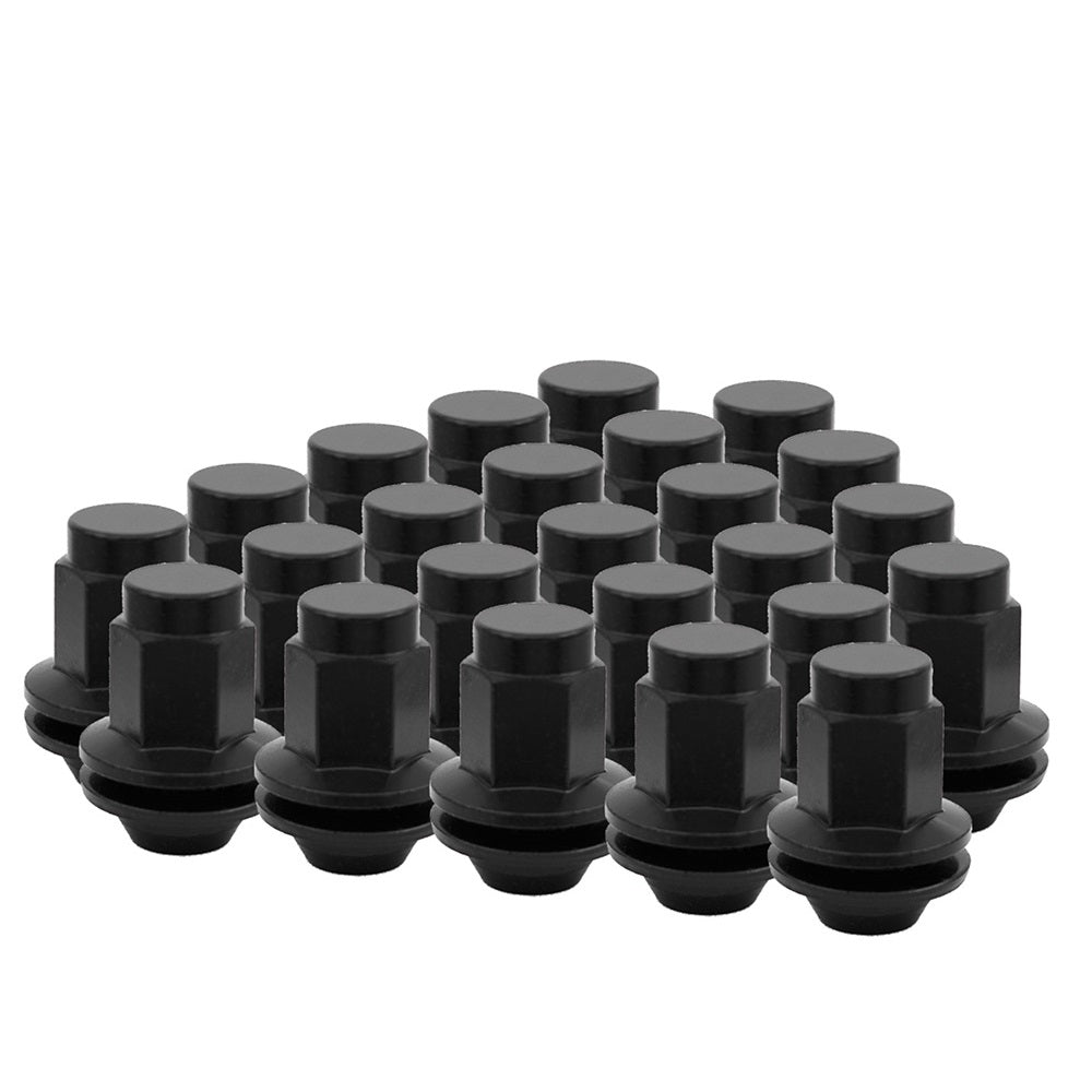14x1.5 OE Style Mag Lug Nut 7/8" Hex 1.75" 6 Lug Install Kit Fits Toyota Black - West Coast Wheel Accessories W566014DMB