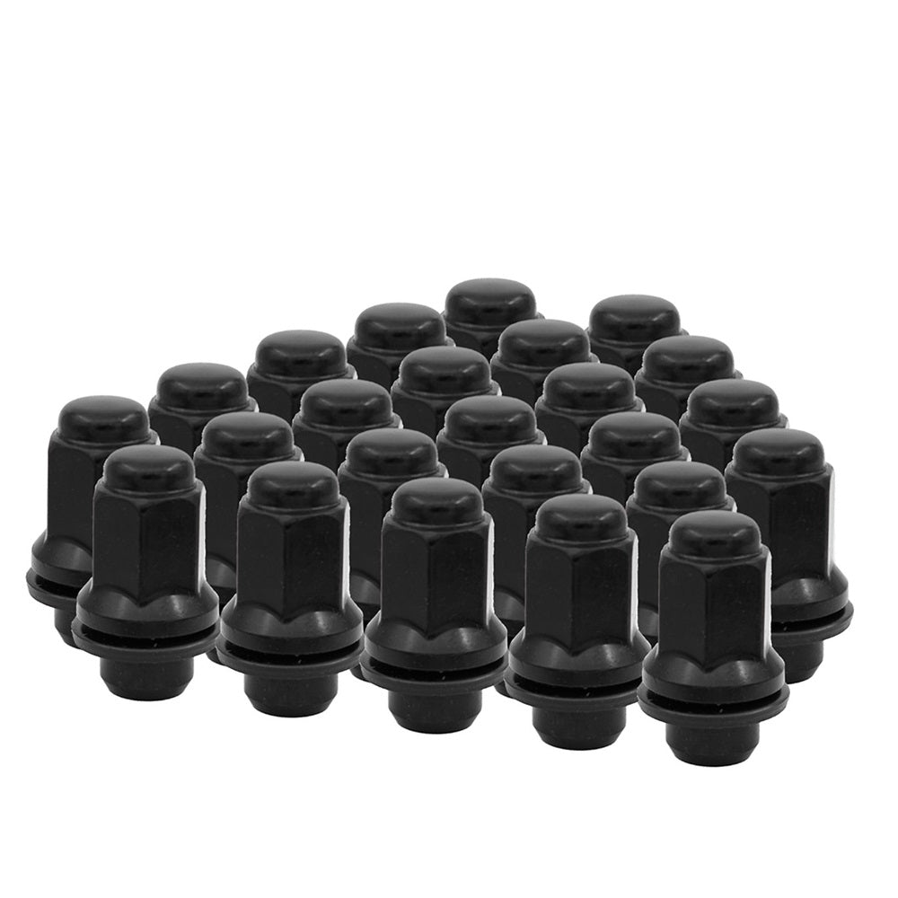 12x1.5 OE Mg Lug Nut 13/16" Hex 1.87".55" Shank 6 Lg Inst Kit Bl  80509 - West Coast Wheel Accessories W566015TMB