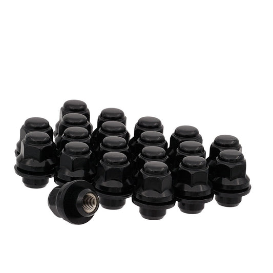 12x1.25 OE Style Lug Nuts 13/16" Hex 1.5" 6 Lug Install Kit Black Fits Nissan - 80367 - West Coast Wheel Accessories W566025B