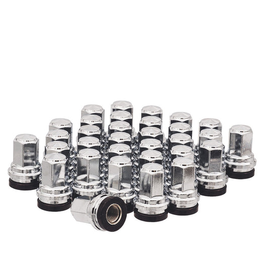 14x1.5 OE Style Lug Nuts 21mm Hex 1.97" 8 Lug Kit Chrome Fits Ford 141091 - West Coast Wheel Accessories W5860268