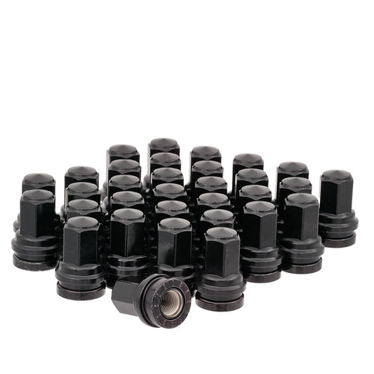 14x1.5 OE Style Lug Nuts 21mm Hex 1.97" 8 Lug Kit Black Fits Ford 141087 - West Coast Wheel Accessories W5860268B