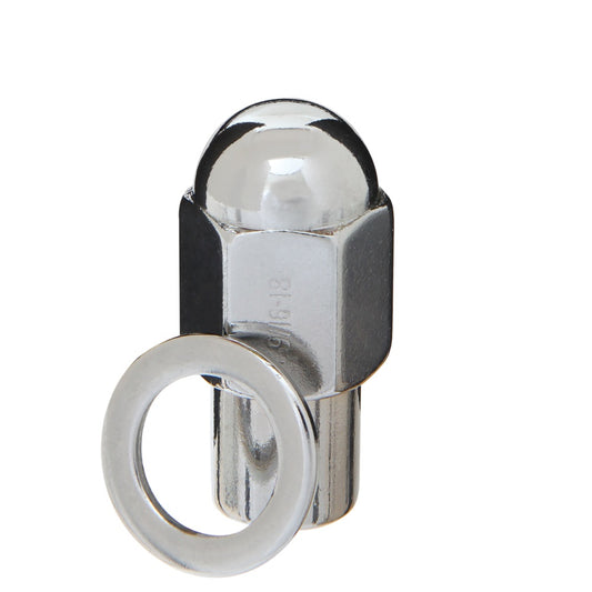 9/16" Dually Mag Lug Nut 1" Hex 2.25" 0.75" Shank Chrome - West Coast Wheel Accessories W89108W