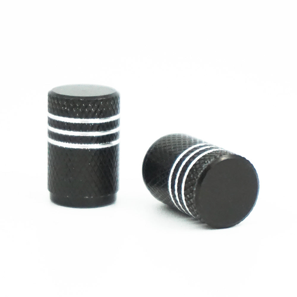 Black Aluminum Valve Cap Plain - West Coast Wheel Accessories W9902BL