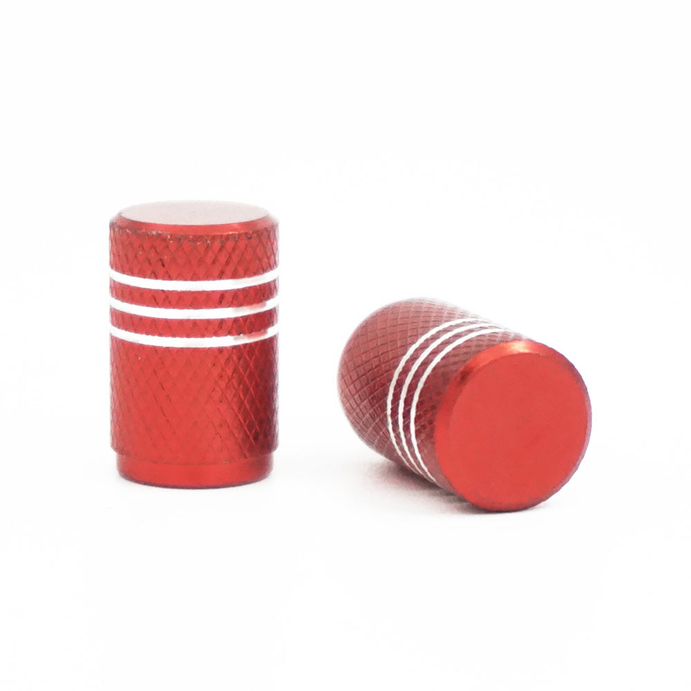 Red Aluminum Valve Cap Plain - West Coast Wheel Accessories W9902RD