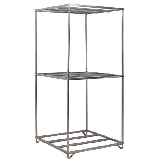 24 2 Tier Chrome Rack 76 x 76 x 17.5 cm - West Coast Wheel Accessories W999812C