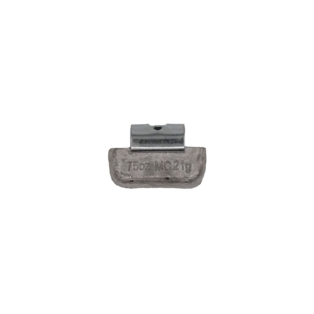0.75 oz Lead Clip-on Weights Uncoated 25/box 500/case - MC Clip - West Coast Wheel Accessories WCPBMC-075