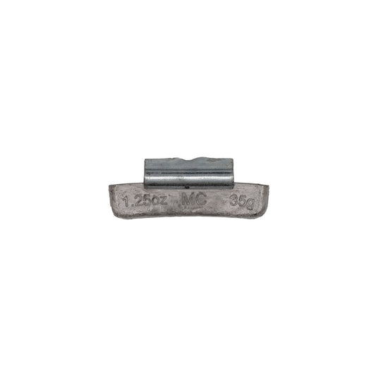 1.25 oz Lead Clip-on Weights Uncoated 25/box 500/case - MC Clip - West Coast Wheel Accessories WCPBMC-125