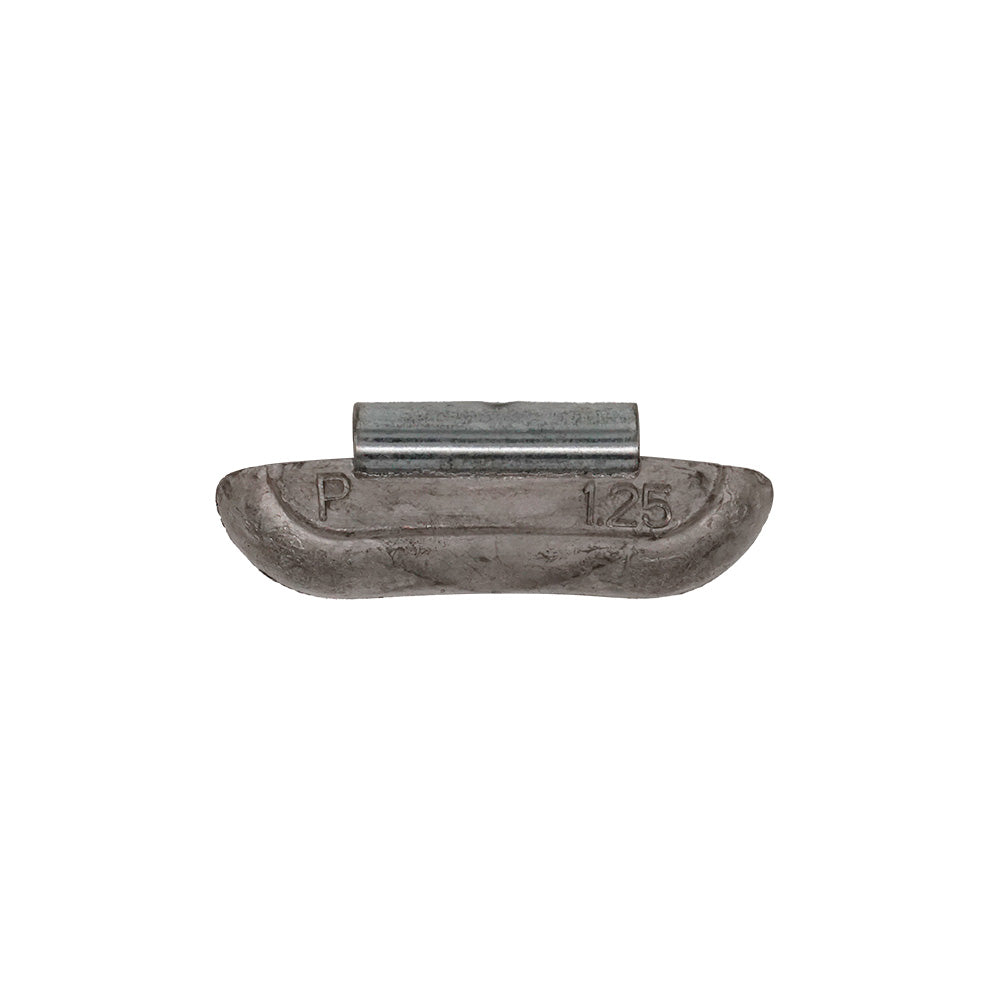 1.25 oz Lead Clip-on Weights Uncoated 25/box 500/case - P Clip - West Coast Wheel Accessories WCPBP-125