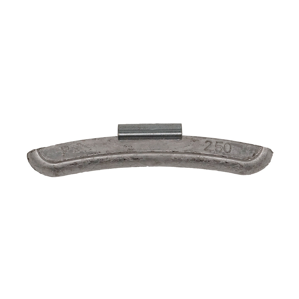 2.50 oz Lead Clip-on Weights Uncoated 25/box 250/case - P Clip - West Coast Wheel Accessories WCPBP-250