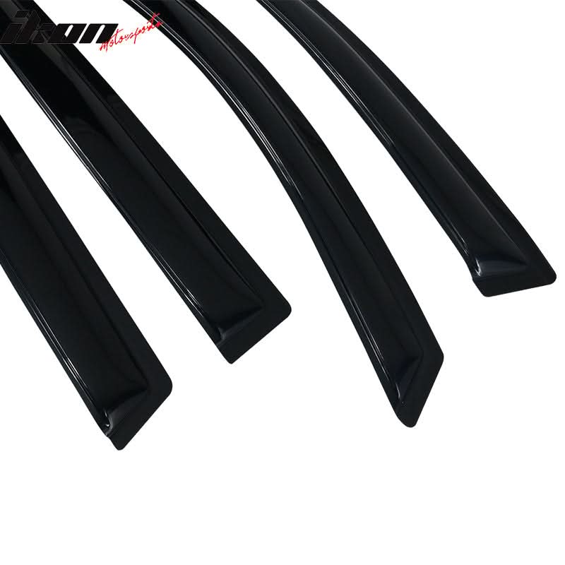 2007-2013 Acura MDX Visor Windows Rain Guard Acrylic Slim Style Smoke