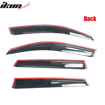 2009-2017 Audi Q5 8R Side Window Visors w/ Chrome Trim PC Injection