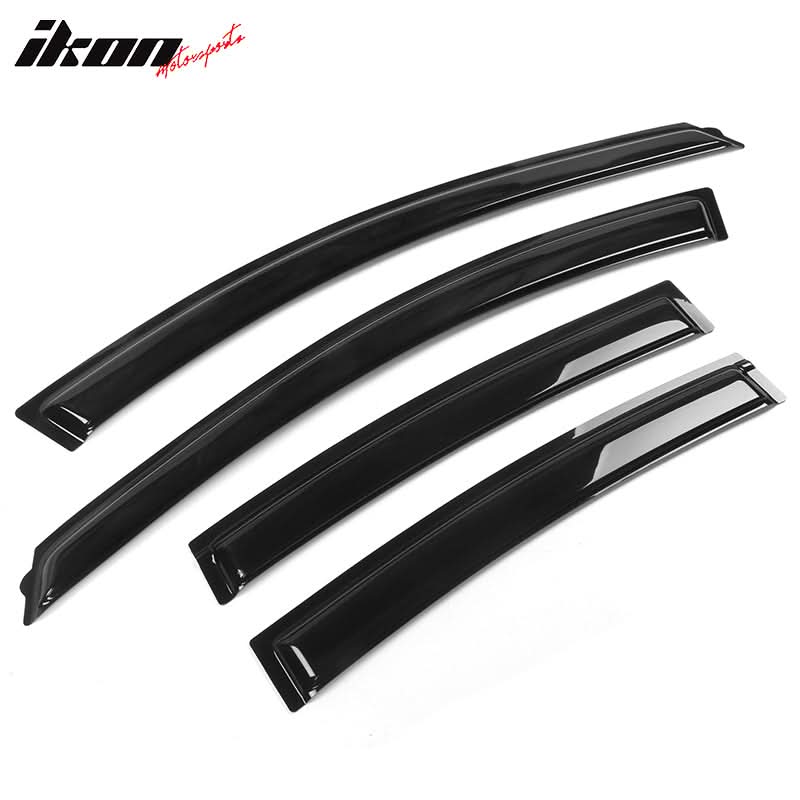 2010-2016 Chevy Cruze Tape On Smoke Tinted Window Visors Acrylic