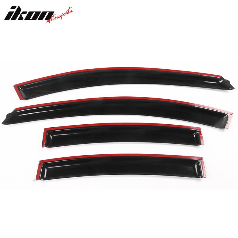 2010-2016 Chevy Cruze Tape On Smoke Tinted Window Visors Acrylic