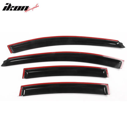 2010-2016 Chevy Cruze Tape On Smoke Tinted Window Visors Acrylic