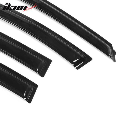 2010-2016 Chevy Cruze Tape On Smoke Tinted Window Visors Acrylic