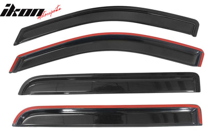 2004-2008 Ford F150 Crew Cab Slim Smoke Tinted Visor Window Acrylic