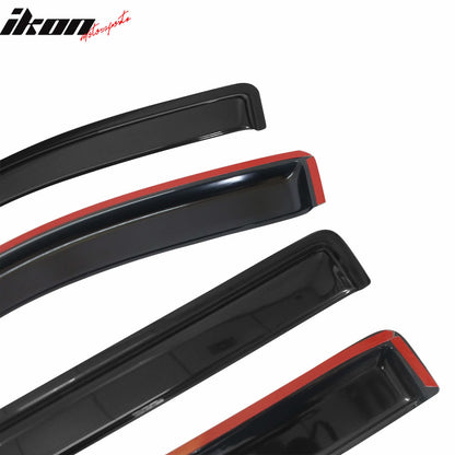 2004-2008 Ford F150 Crew Cab Slim Smoke Tinted Visor Window Acrylic