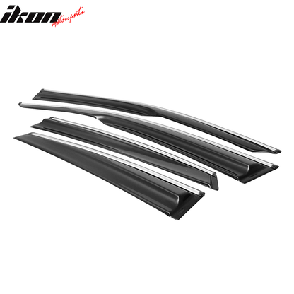 2016-2021 Honda Civic X 10th Gen Roof Spoiler MUG Window Visor Chrome