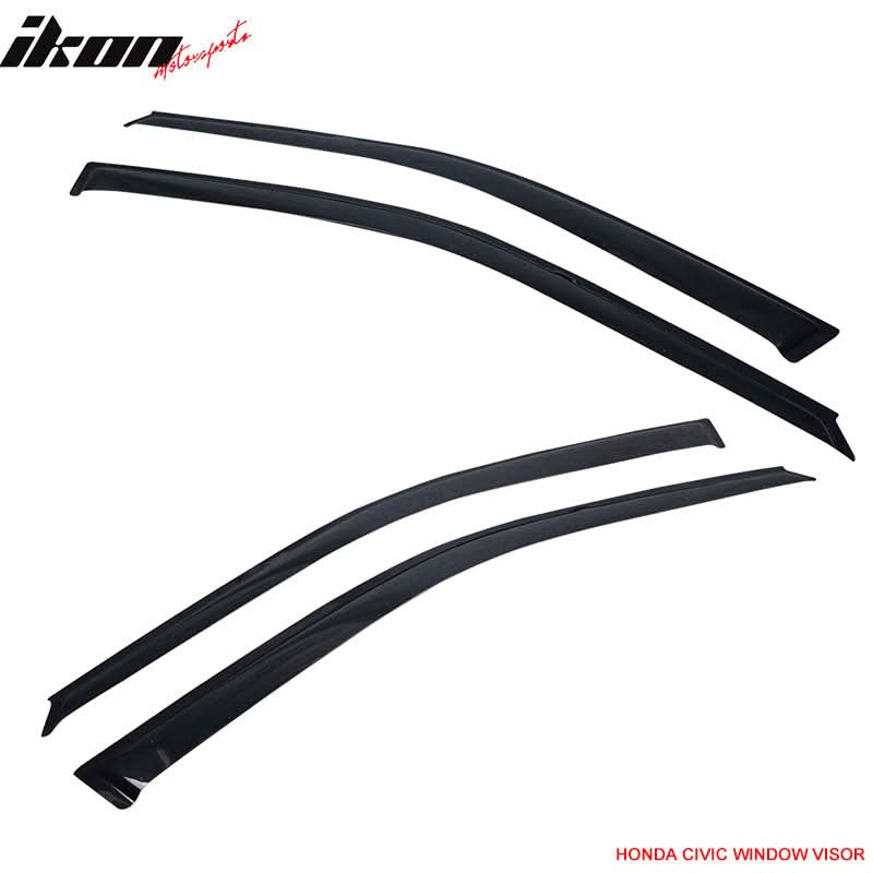 Fits Honda Civic 92-95 EG 2Dr/3Dr Front Bumper Lip + Window Visor