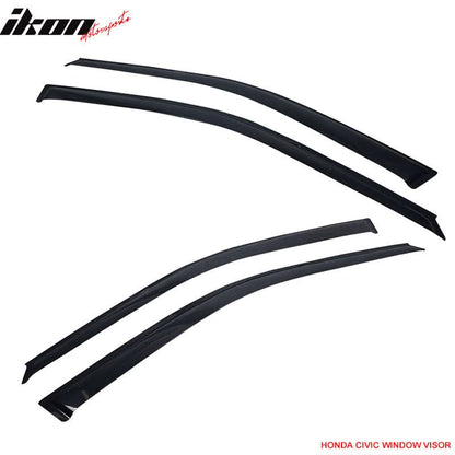 Fits Honda Civic 92-95 EG 2Dr/3Dr Front Bumper Lip + Window Visor