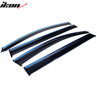 2011-2017 Honda Odyssey Polycarbonate Window Visors W/ Chrome Trim 4PC