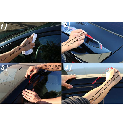 2011-2014 Hyundai Sonata Acrylic 4PC Window Visors Tape On Rain Guard