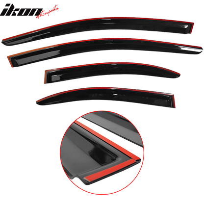 2008-2017 Mitsubishi Lancer EVO Window VisorsAcrylic 4PC
