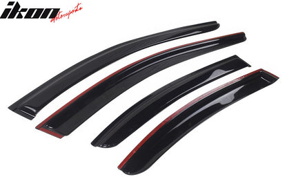 2009-2015 Nissan Maxima Tape On Window Visors Smoke Tinted Acrylic