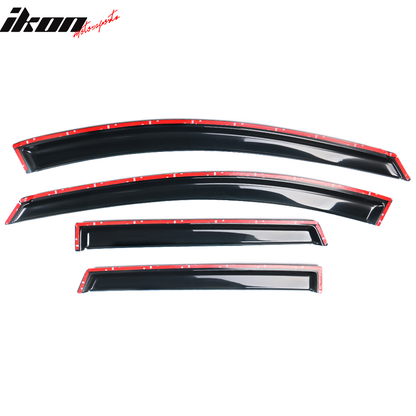 2009-2013 Nissan Rogue Slim Style Smoke Tinted Window Visor Acrylic