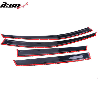 2015-2019 Subaru Outback Polycarbonate Window Visor W/ Chrome Trim 4PC
