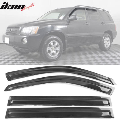 2001-2007 Toyota Highlander Slim Style Smoke Visor Window Vent Acrylic