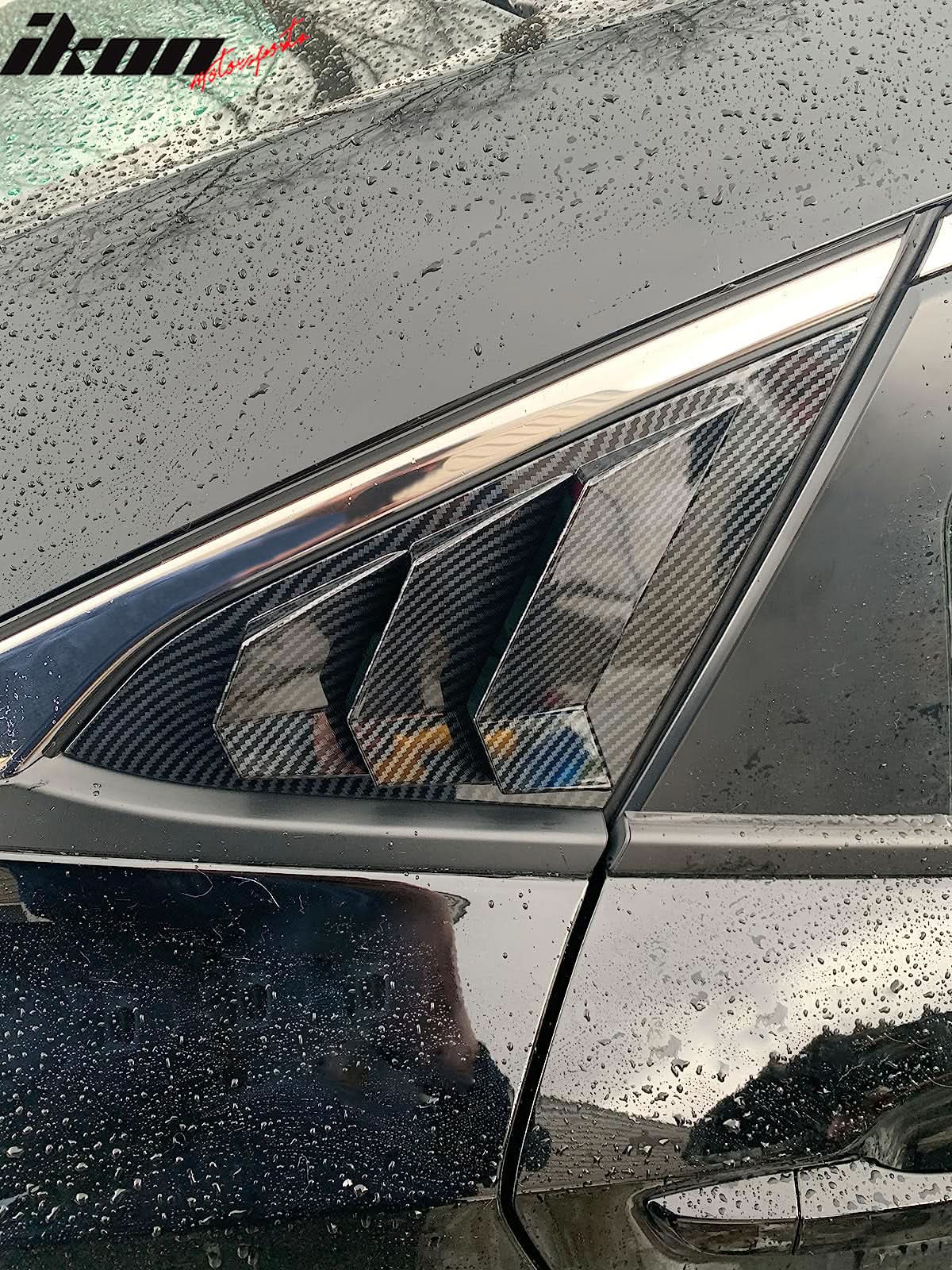 2016-2021 Honda Civic Sedan Carbon Fiber Print Side Window Louver