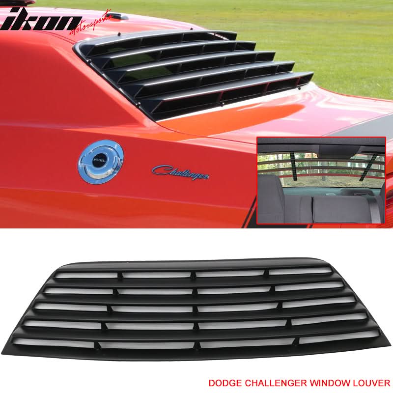 2008-2023 Dodge Challenger XE Style Rear Window Louver Side Vent PP PU