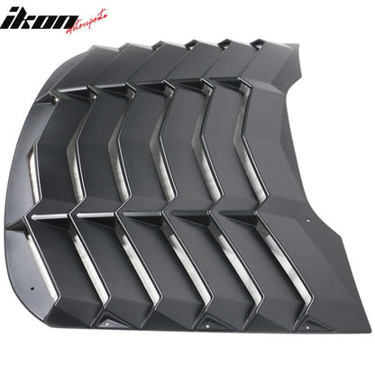 2015-2023Â Ford Mustang IKON Black Rear Window Louver Cover ABS