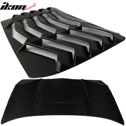 Fits 16-21 Honda Civic Quarter ABS Rear + Side Window Louver Black