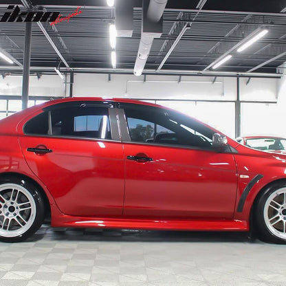 2008-2017 Mitsubishi Lancer EVO Window VisorsAcrylic 4PC