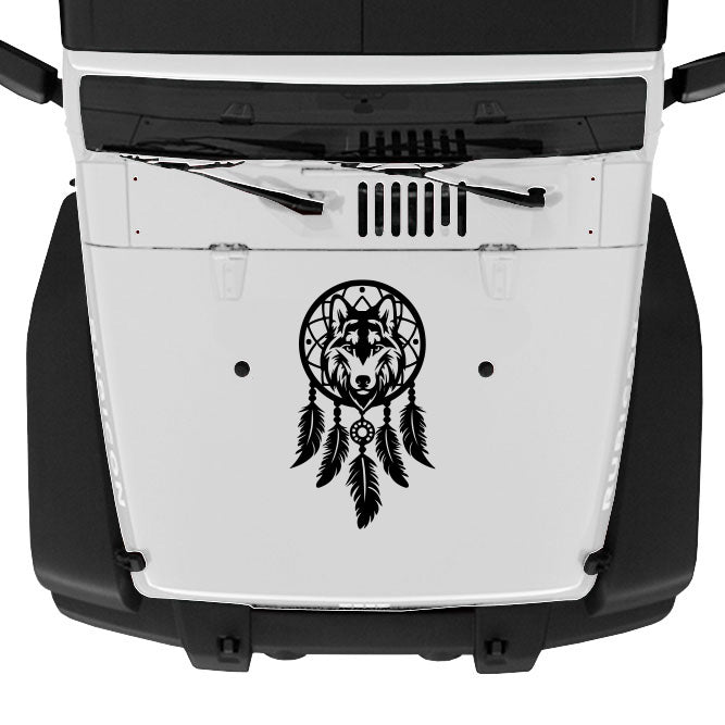 Dream Catcher Wolf Hood Graphic